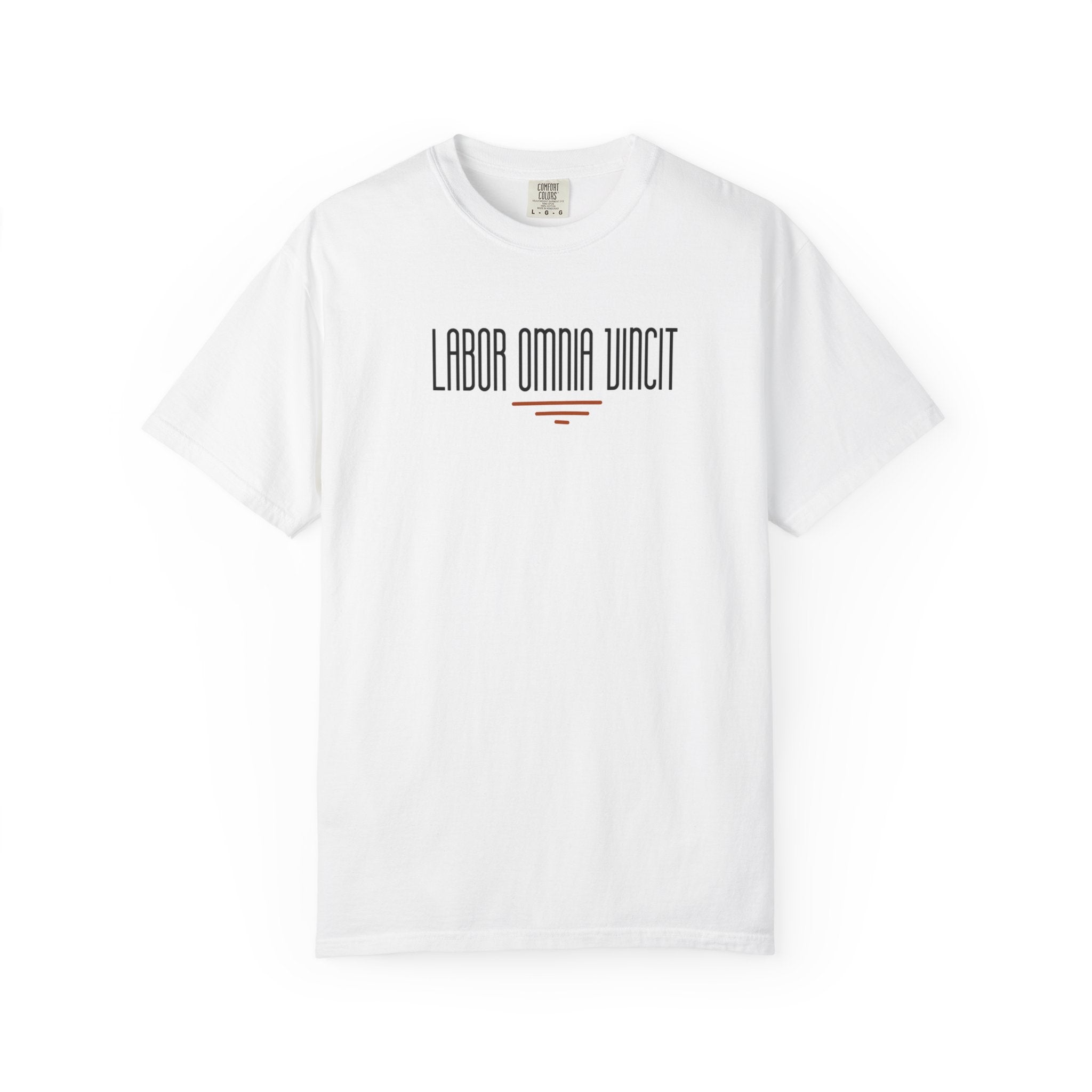 Women 's "Labor Omnia Vincit " - "Work conquers all" T-shirt