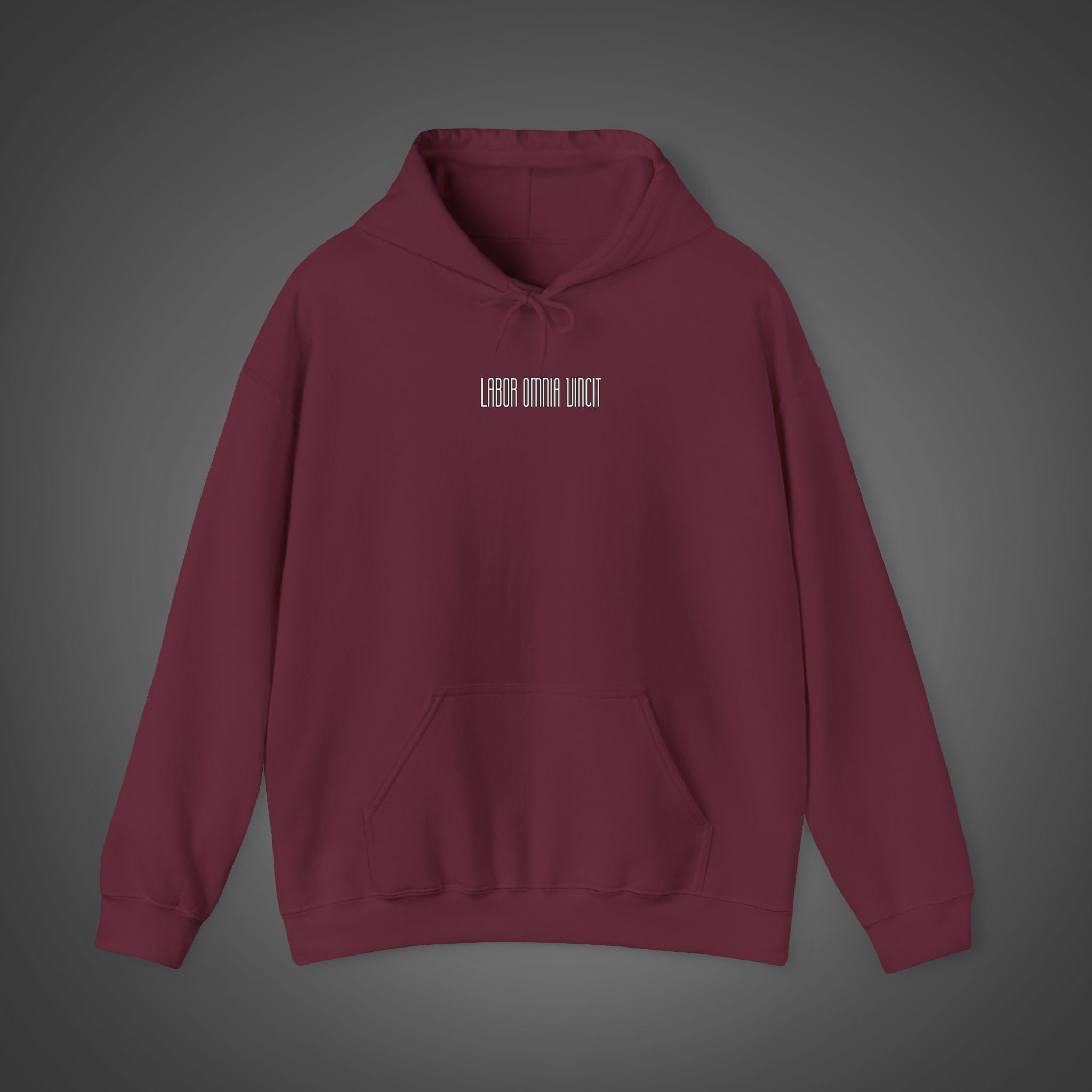 Men 's "Labor Omnia Vincit " - "Work conquers all" Hoodie