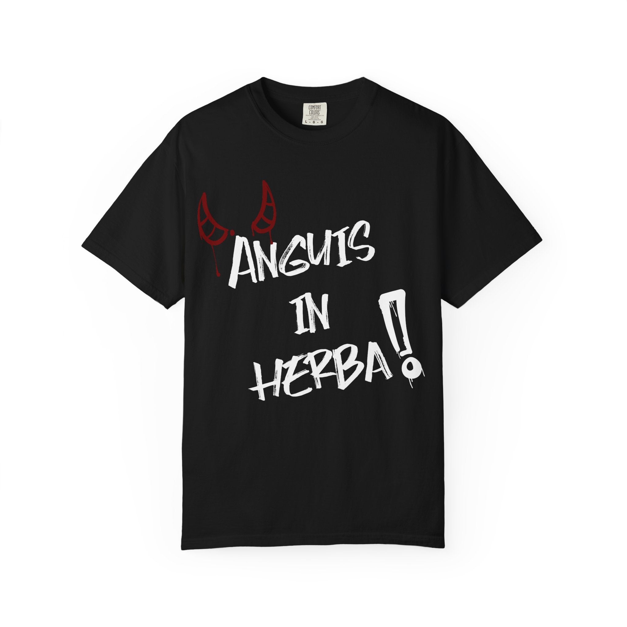 Men “Anguis in herba” – “A snake in the grass” (hidden danger) T-Shirt