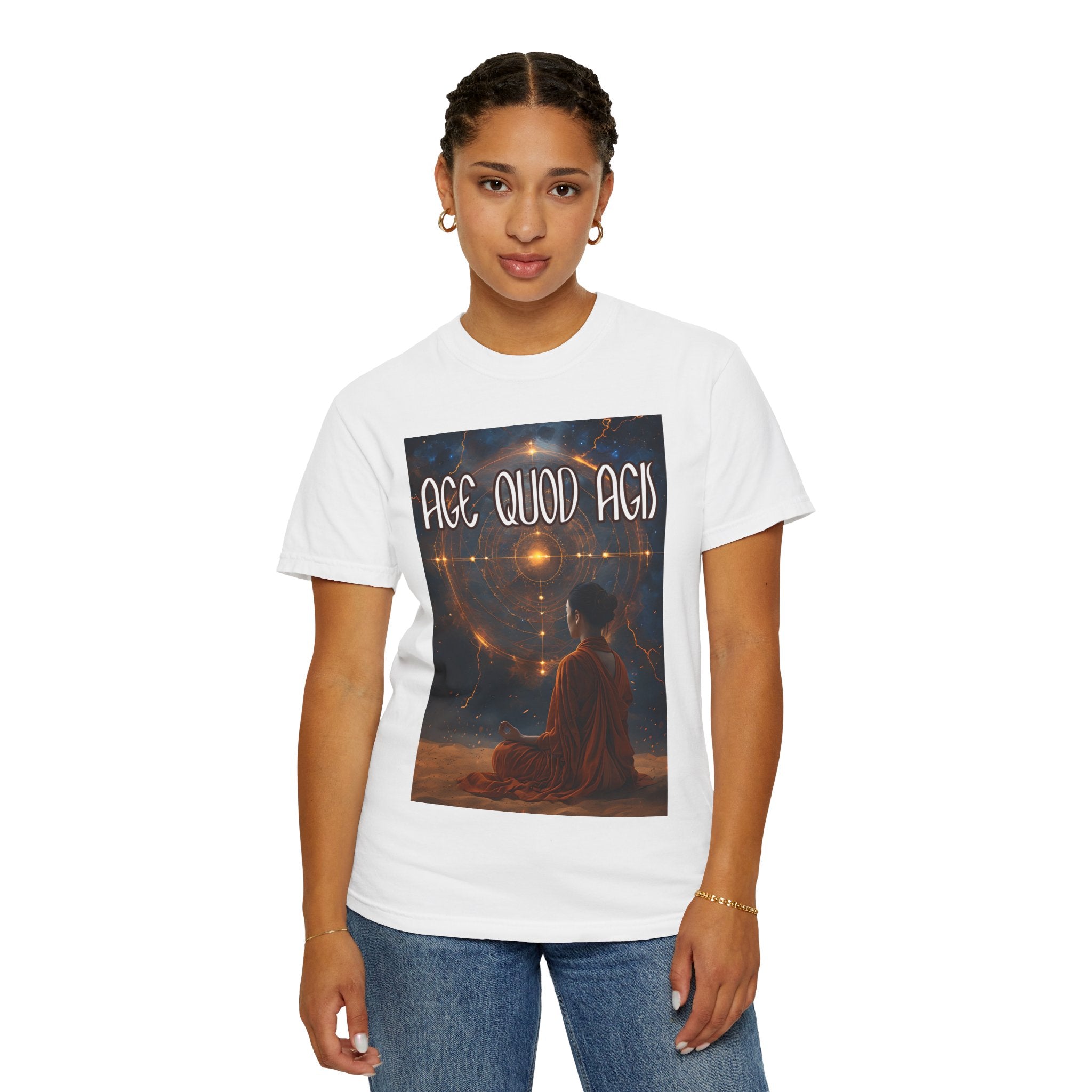 Women's "Age quod agis" - " Do what you are doing"(be present) T-shirt