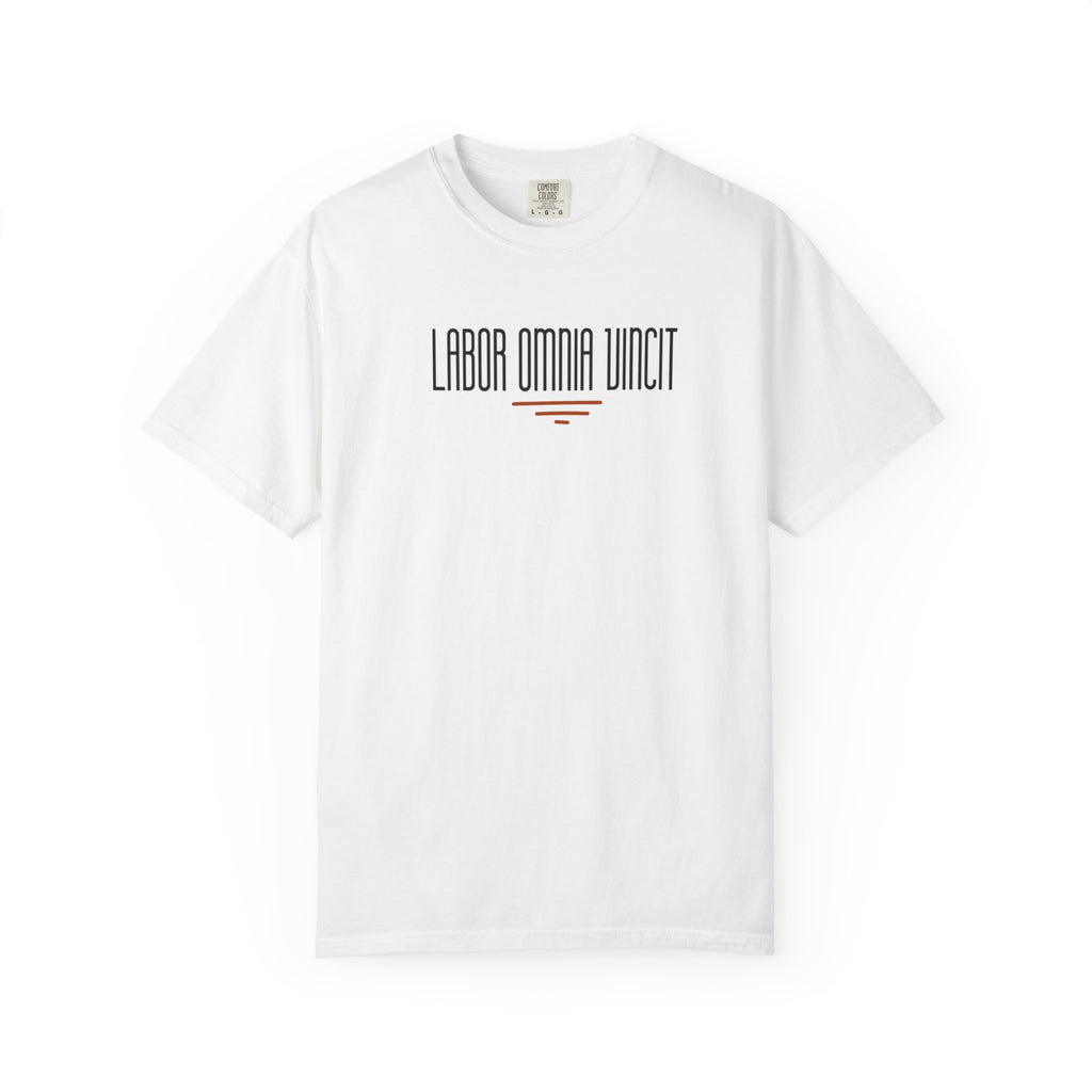 Women 's "Labor Omnia Vincit " - "Work conquers all" T-shirt