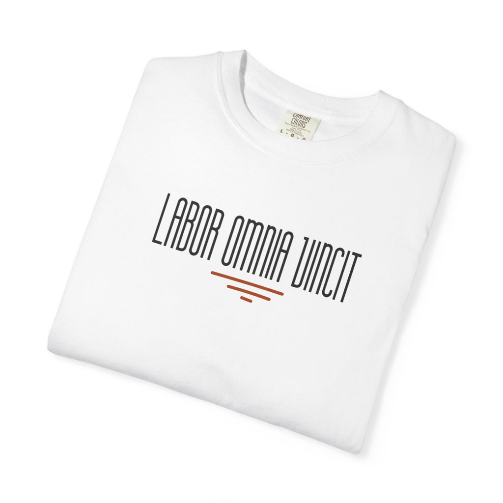 Women 's "Labor Omnia Vincit " - "Work conquers all" T-shirt