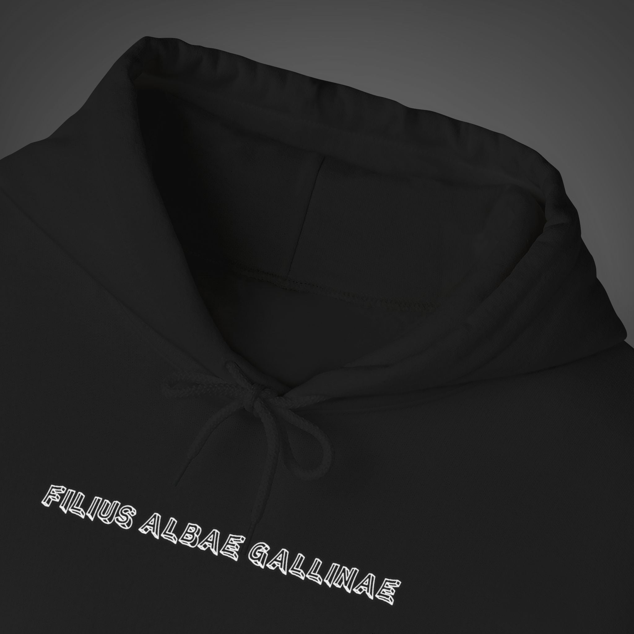 Men's "Filius albae gallinae" - "A child of the white hen" Hoodie
