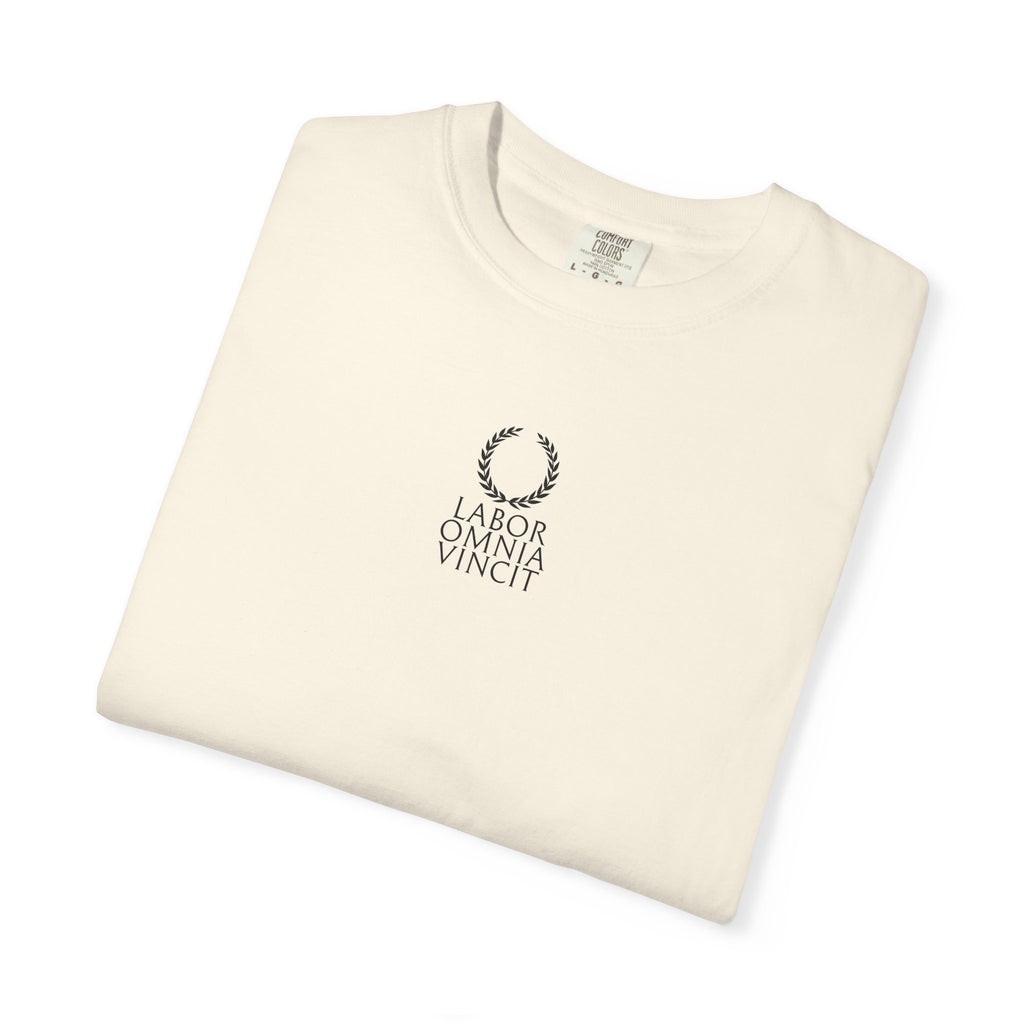 Women 's "Labor Omnia Vincit " - "Work conquers all" T-shirt