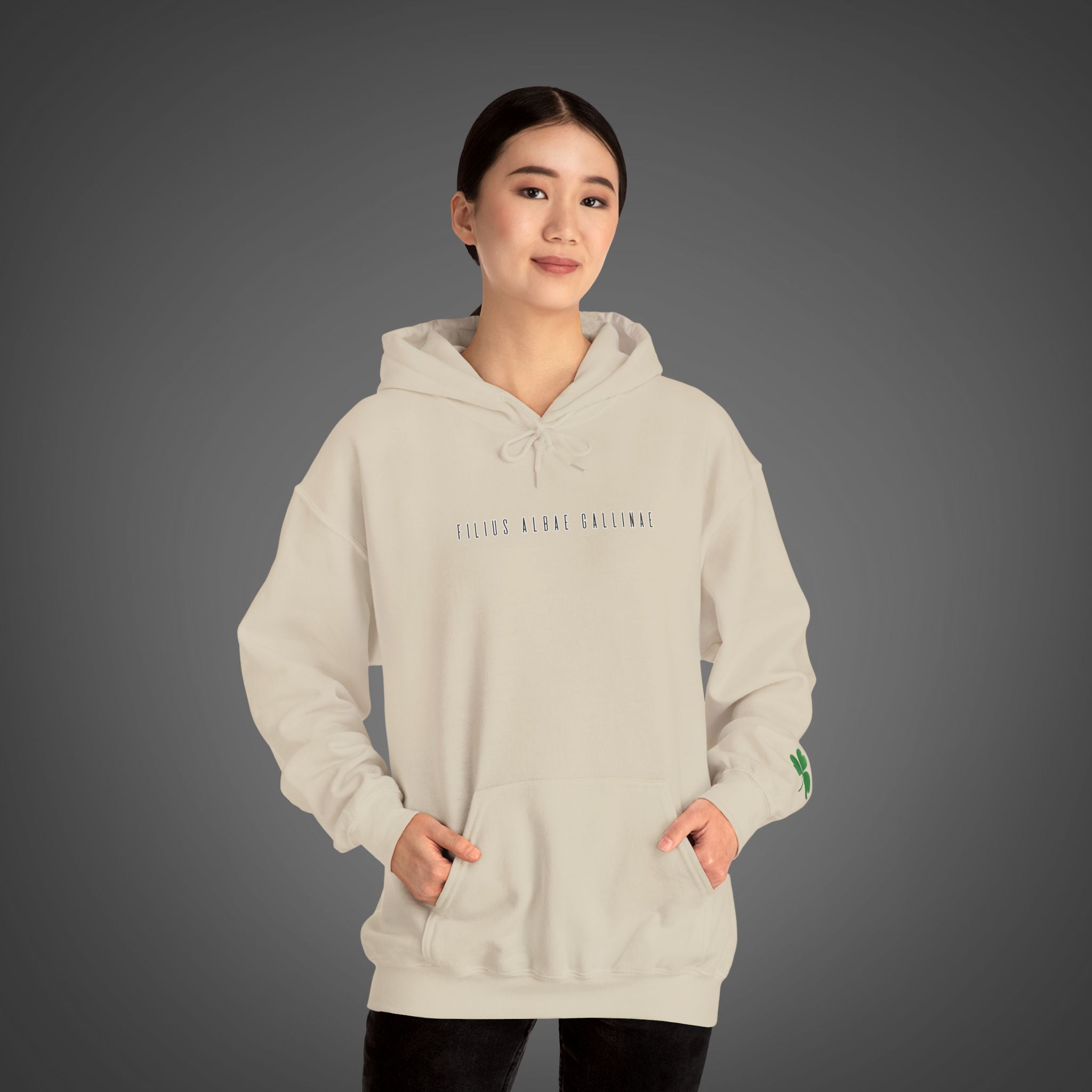 Women's "Filius albae gallinae" - "A child of the white hen" Hoodie