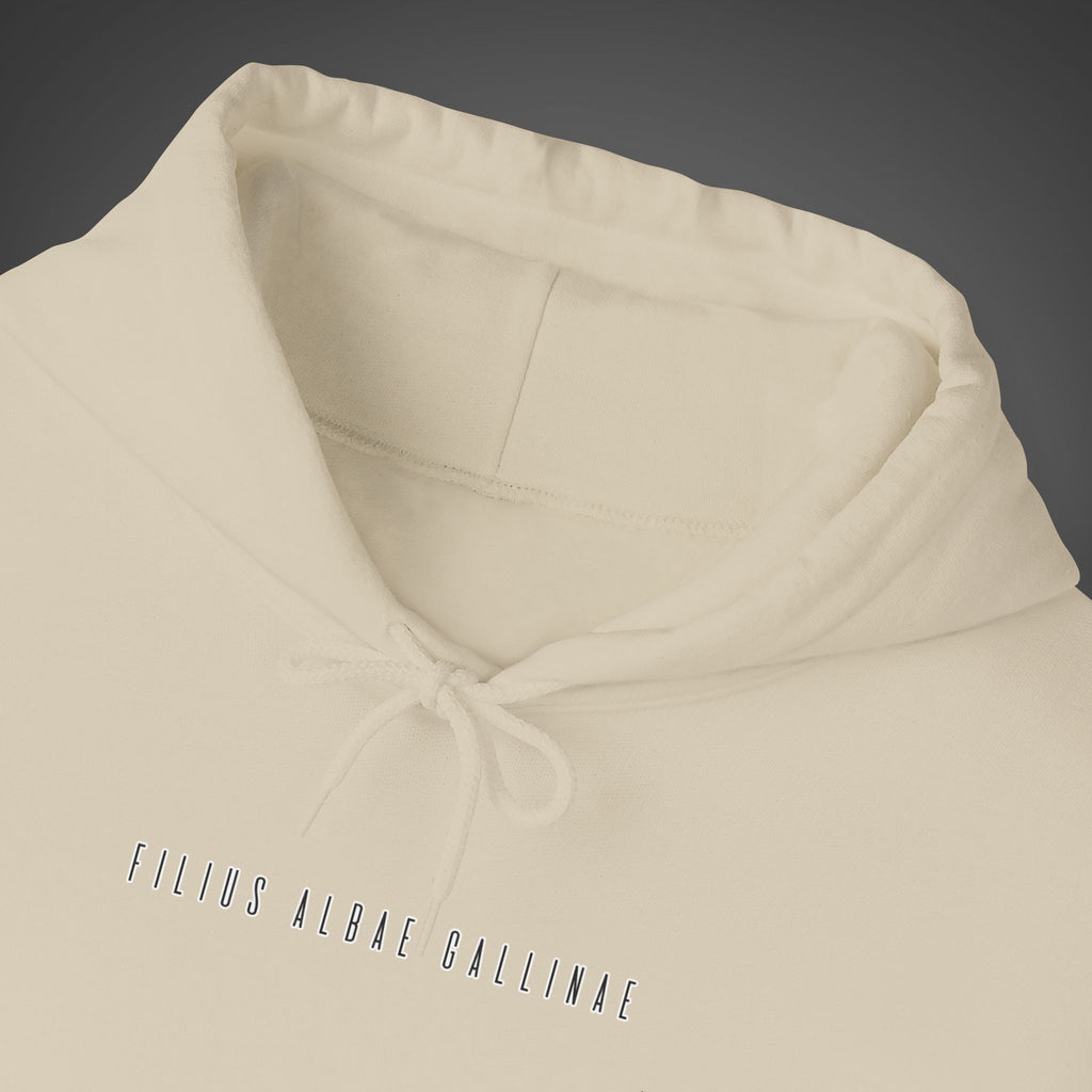 Women's "Filius albae gallinae" - "A child of the white hen" Hoodie