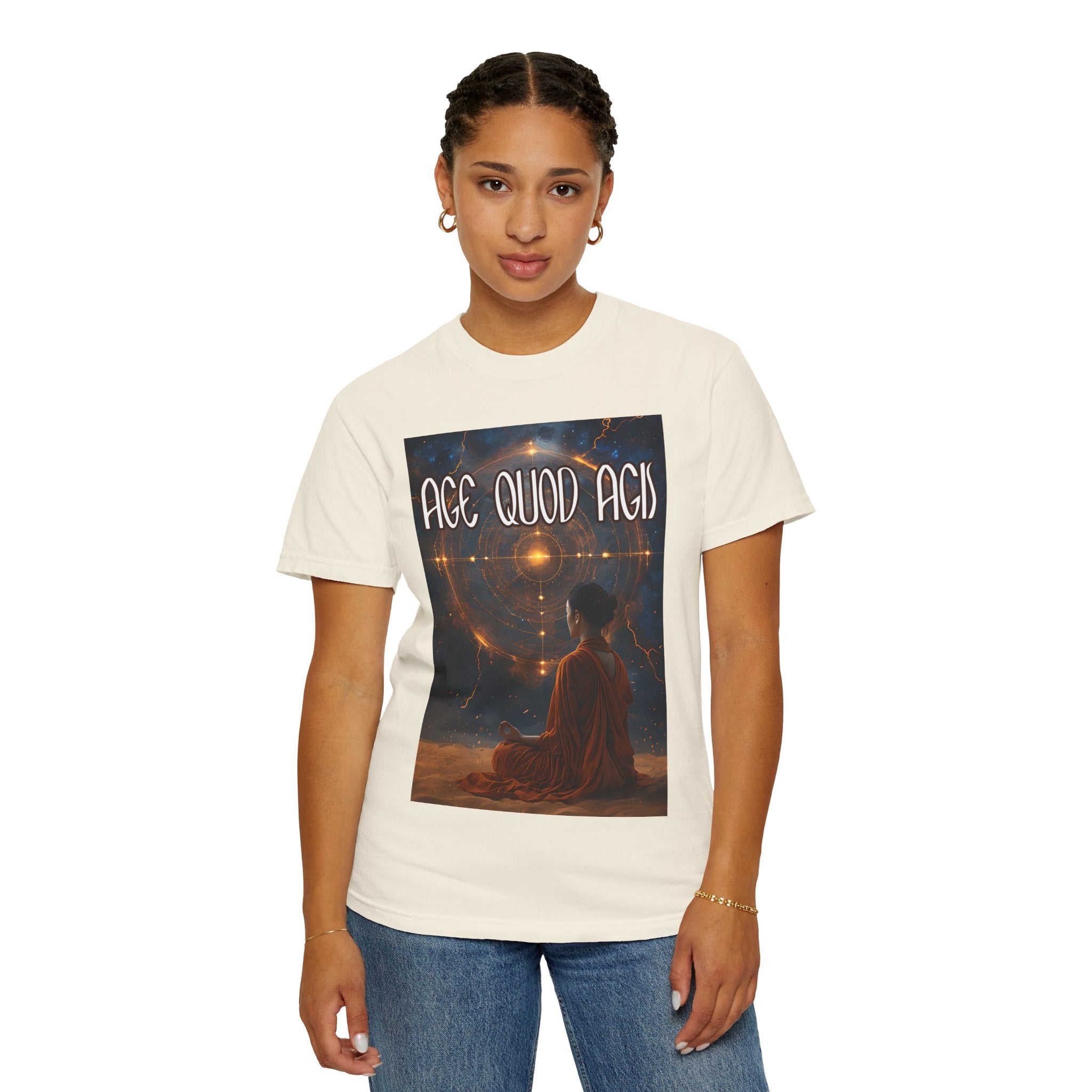 Women's "Age quod agis" - " Do what you are doing"(be present) T-shirt