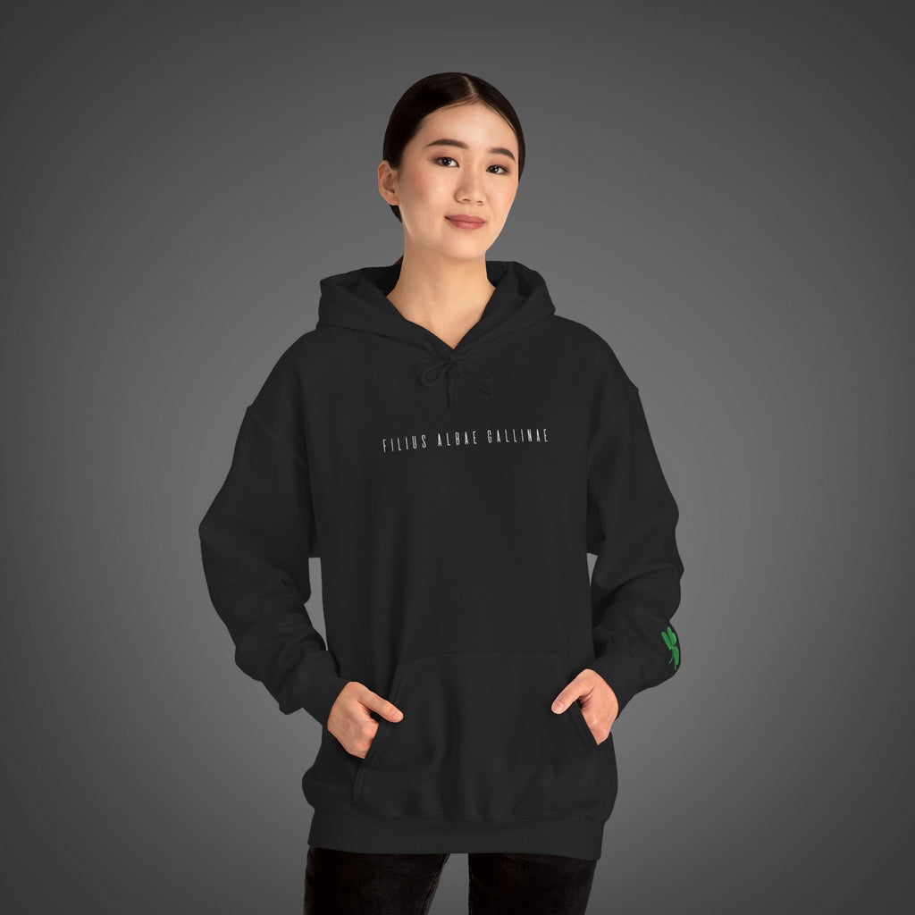 Women's "Filius albae gallinae" - "A child of the white hen" Hoodie