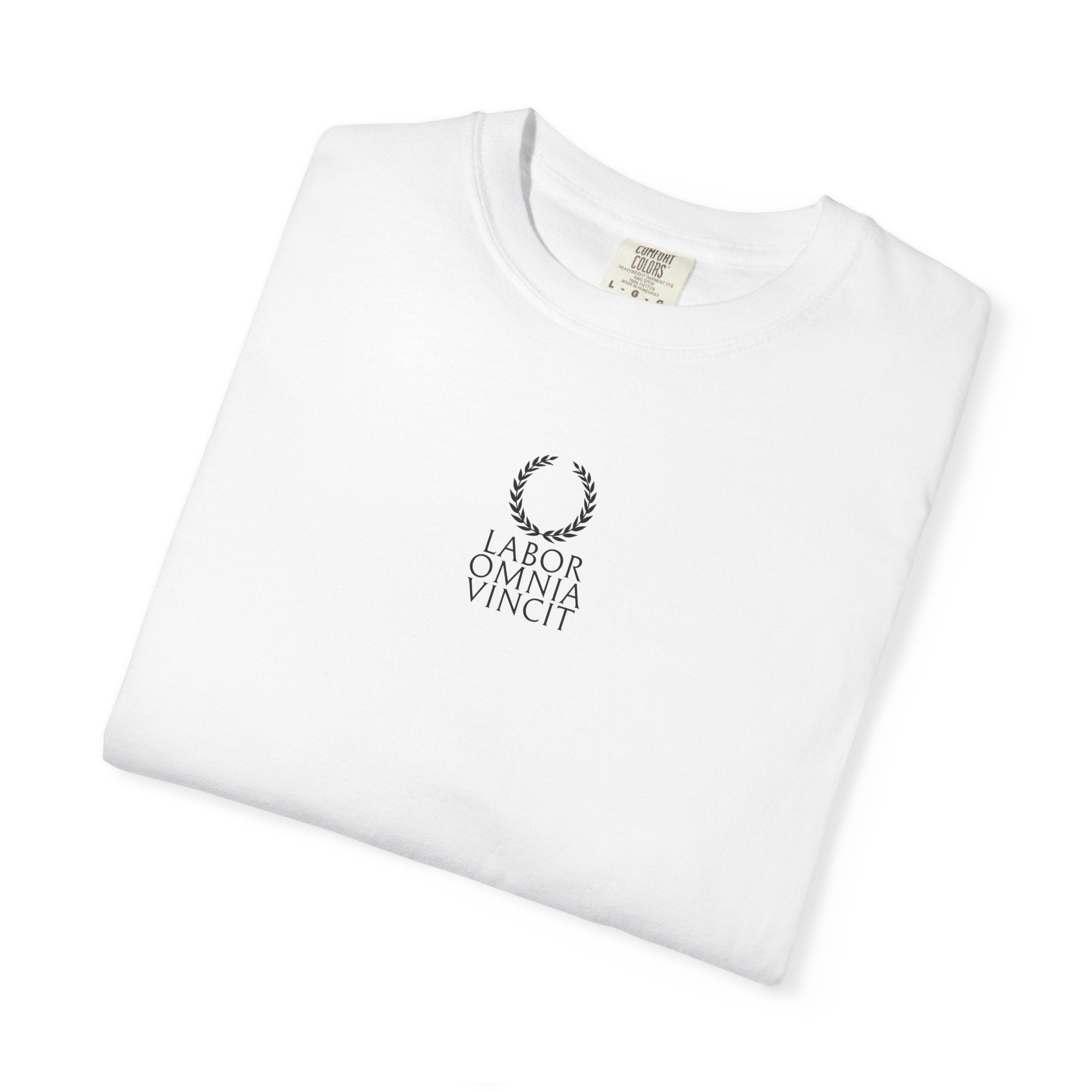 Women 's "Labor Omnia Vincit " - "Work conquers all" T-shirt