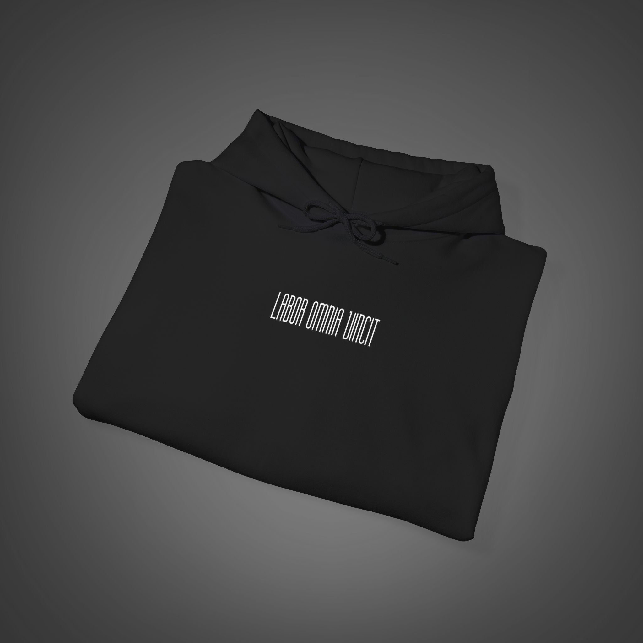 Men 's  "Labor Omnia Vincit " - "Work conquers all" Hoodie