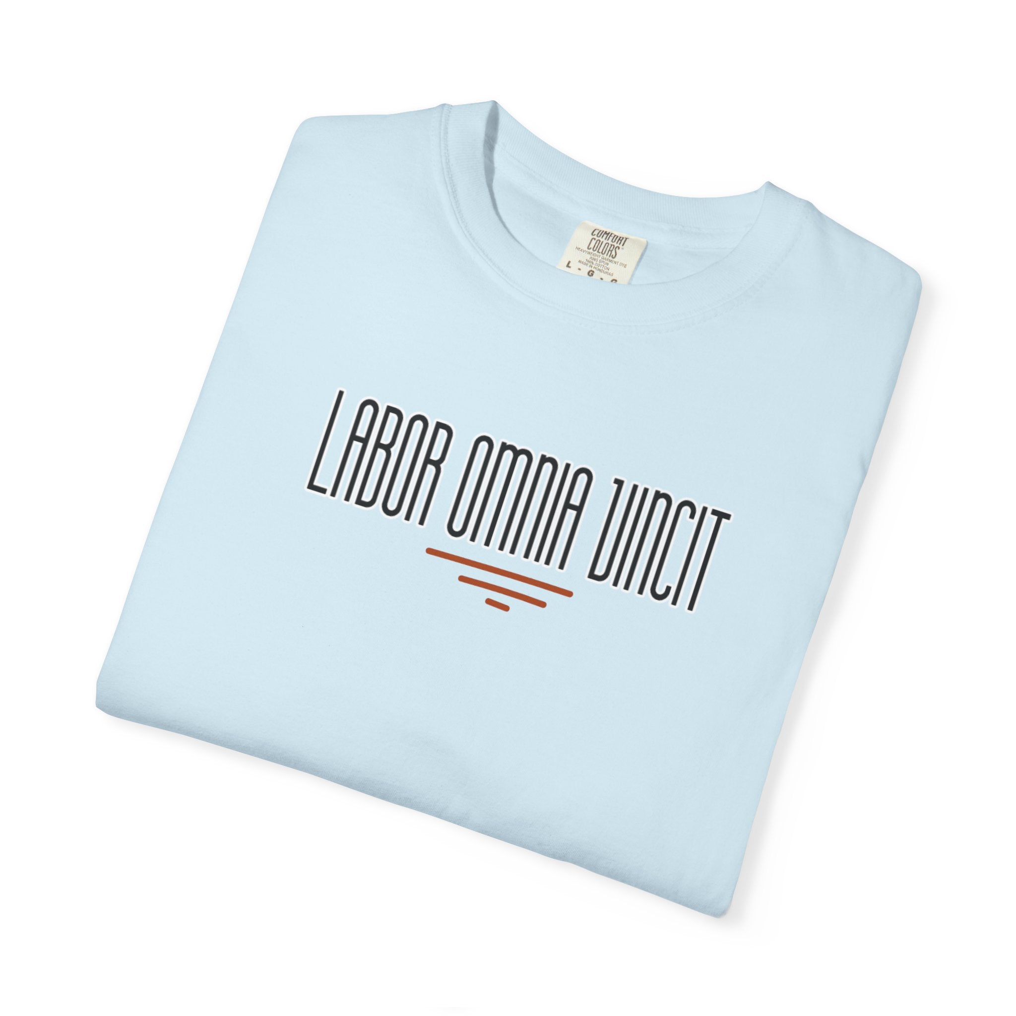 Women 's "Labor Omnia Vincit " - "Work conquers all" T-shirt