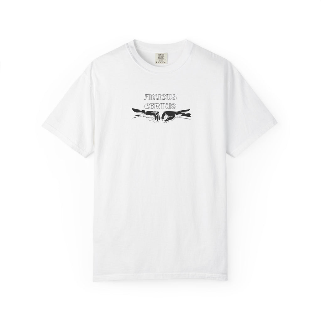 Men's "Amicus certus in re incerta cernitur - "A true friend is known in time of need"  T-Shirt