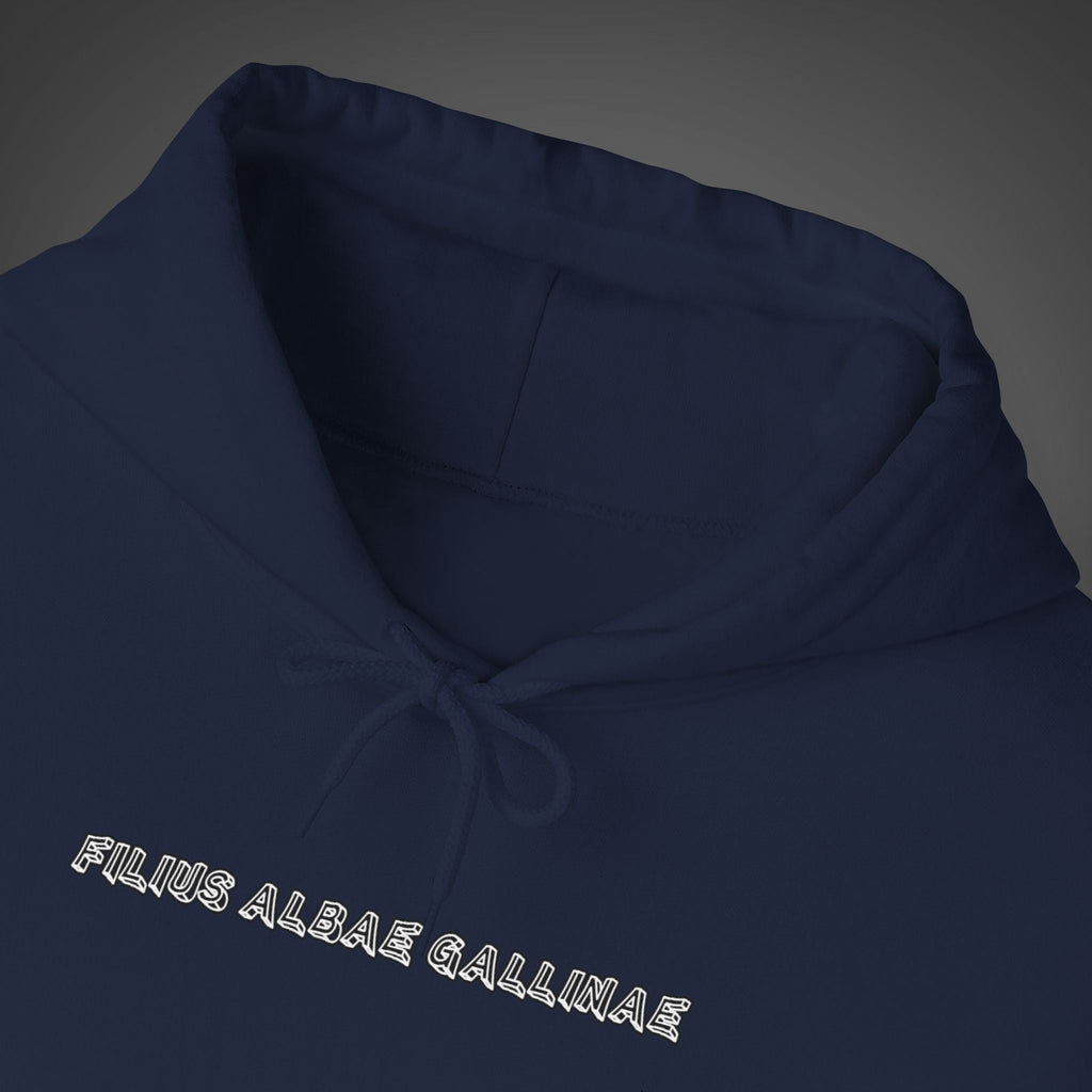 Men's "Filius albae gallinae" - "A child of the white hen" Hoodie