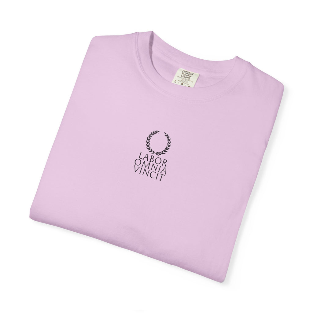 Women 's "Labor Omnia Vincit " - "Work conquers all" T-shirt