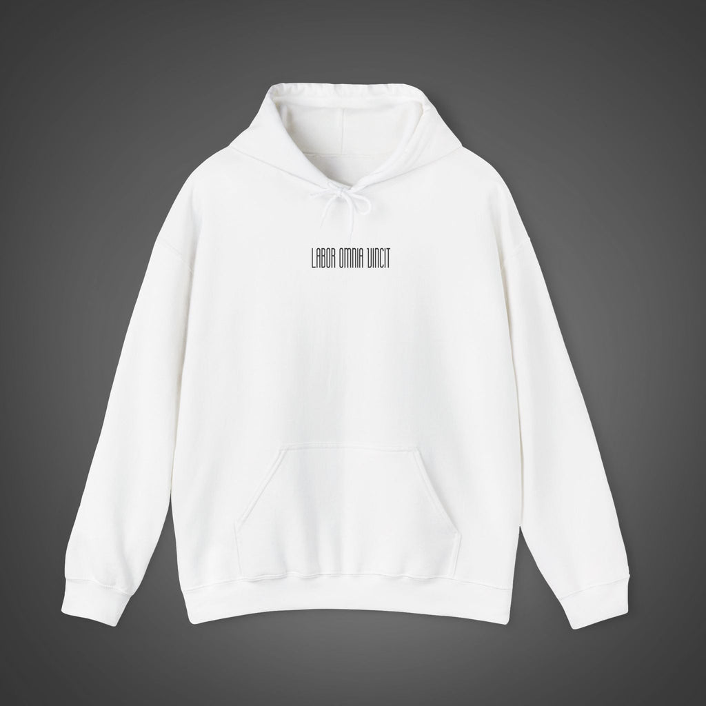 Men 's  "Labor Omnia Vincit " - "Work conquers all" Hoodie