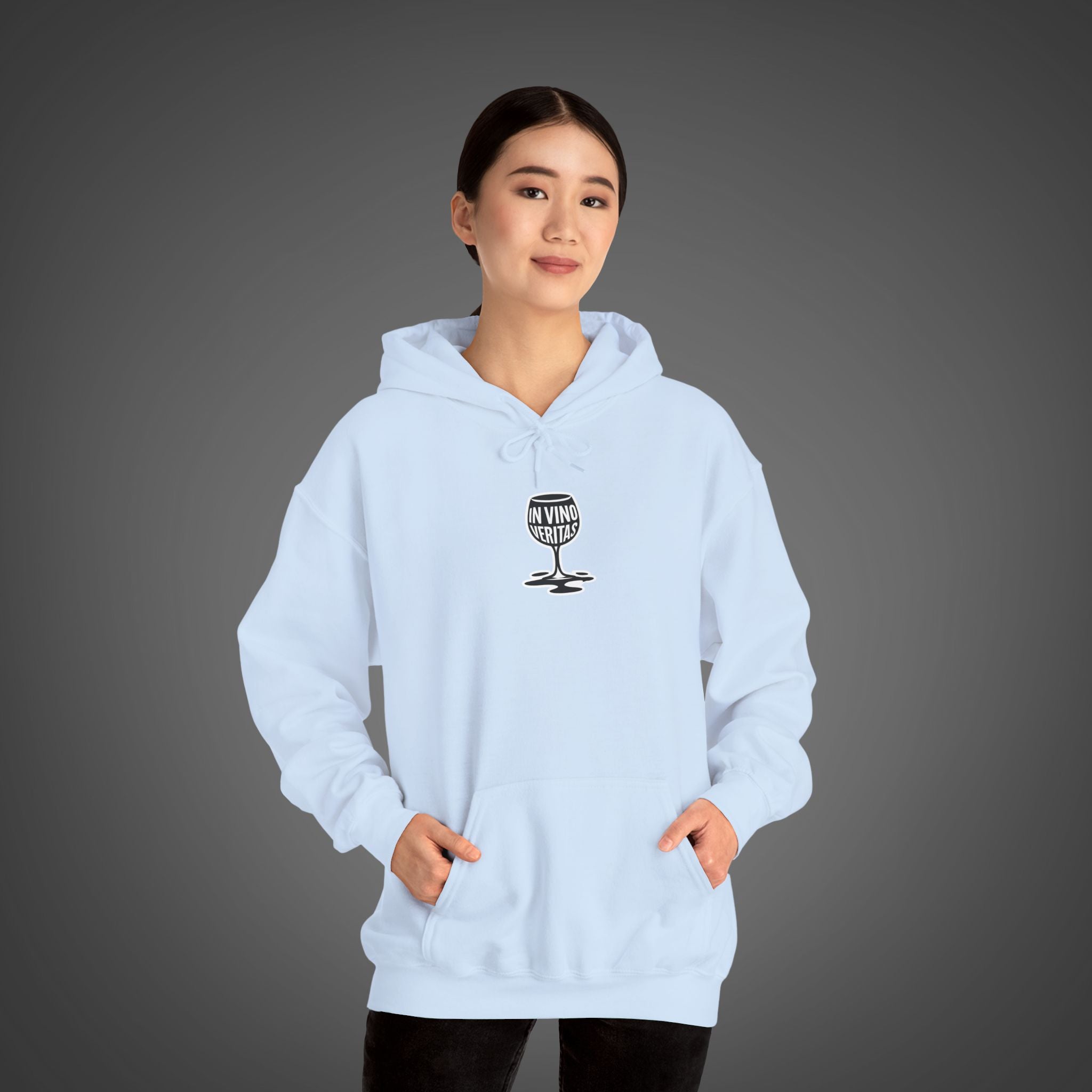 Women's "In vino veritas" - "In wine, truth" (Wine Glass) Hoodie