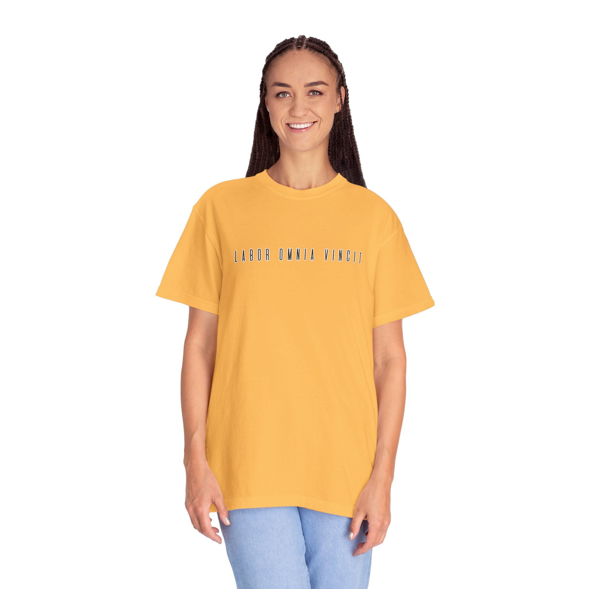 Women's T-Shirt "Labor omnia vincit" - "Work conquers all"