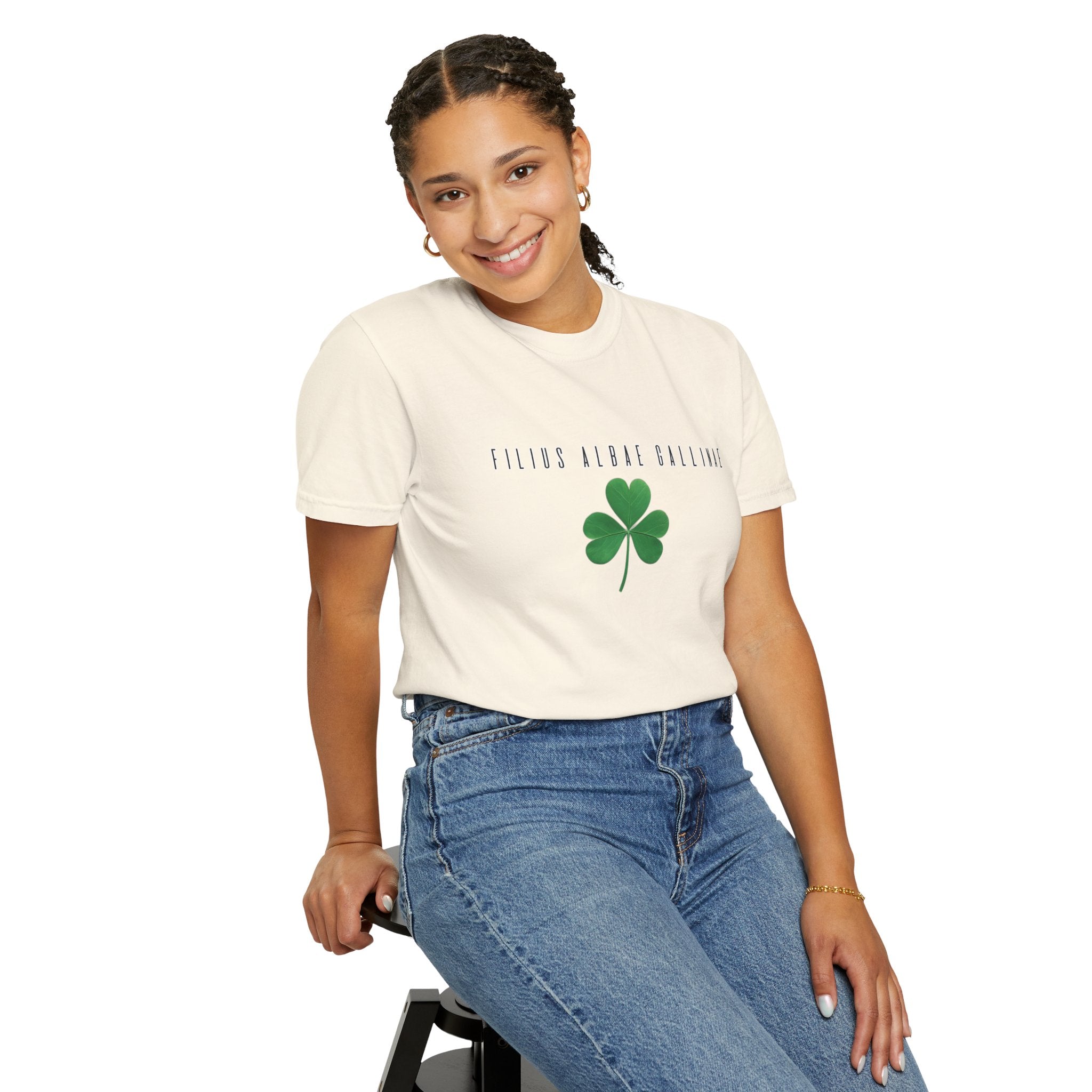 Women's "Filius albae gallinae" - "A child of the white hen" T-Shirt