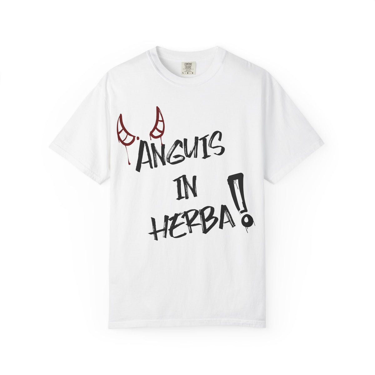 Men “Anguis in herba” – “A snake in the grass” (hidden danger) T-Shirt