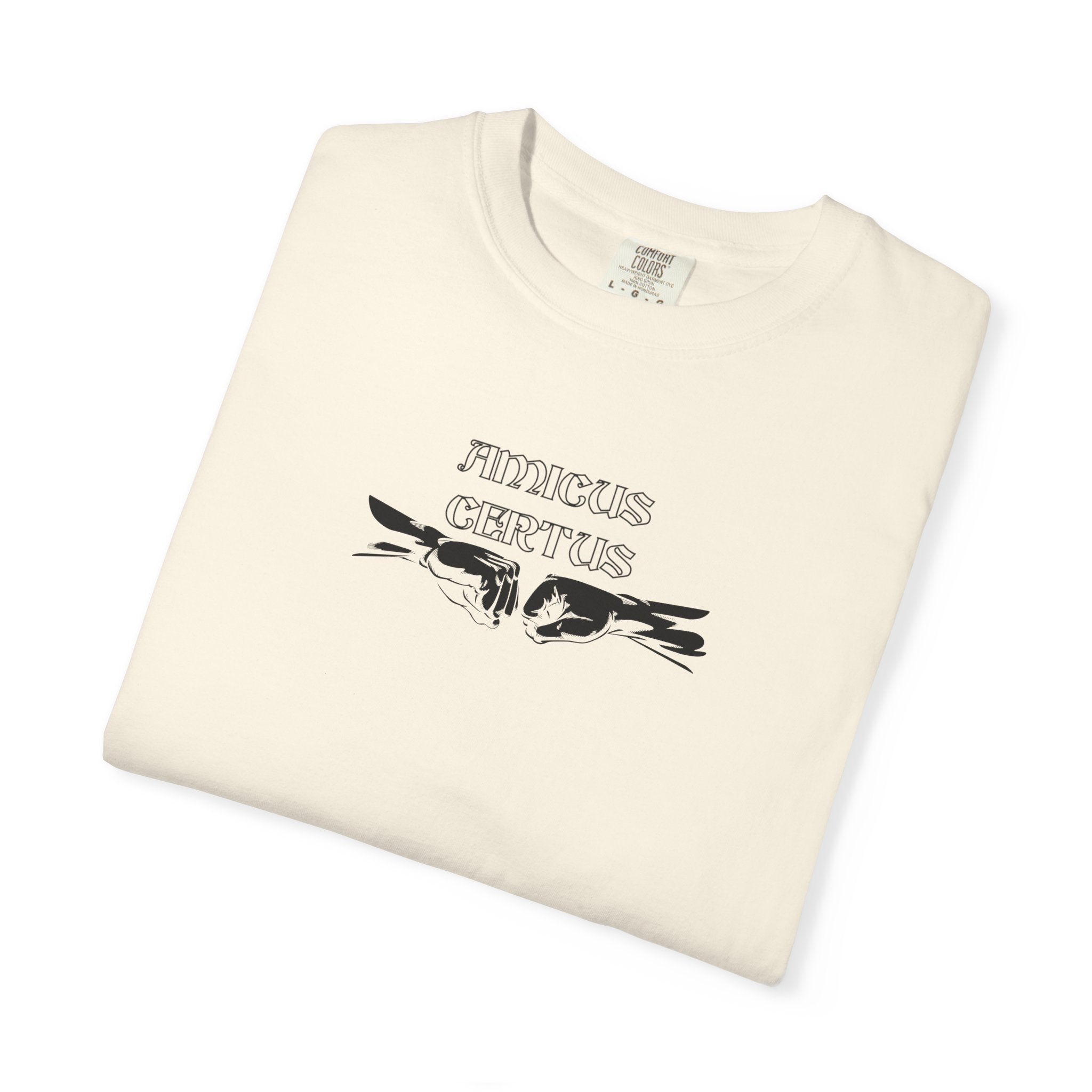 Men's "Amicus certus in re incerta cernitur - "A true friend is known in time of need"  T-Shirt