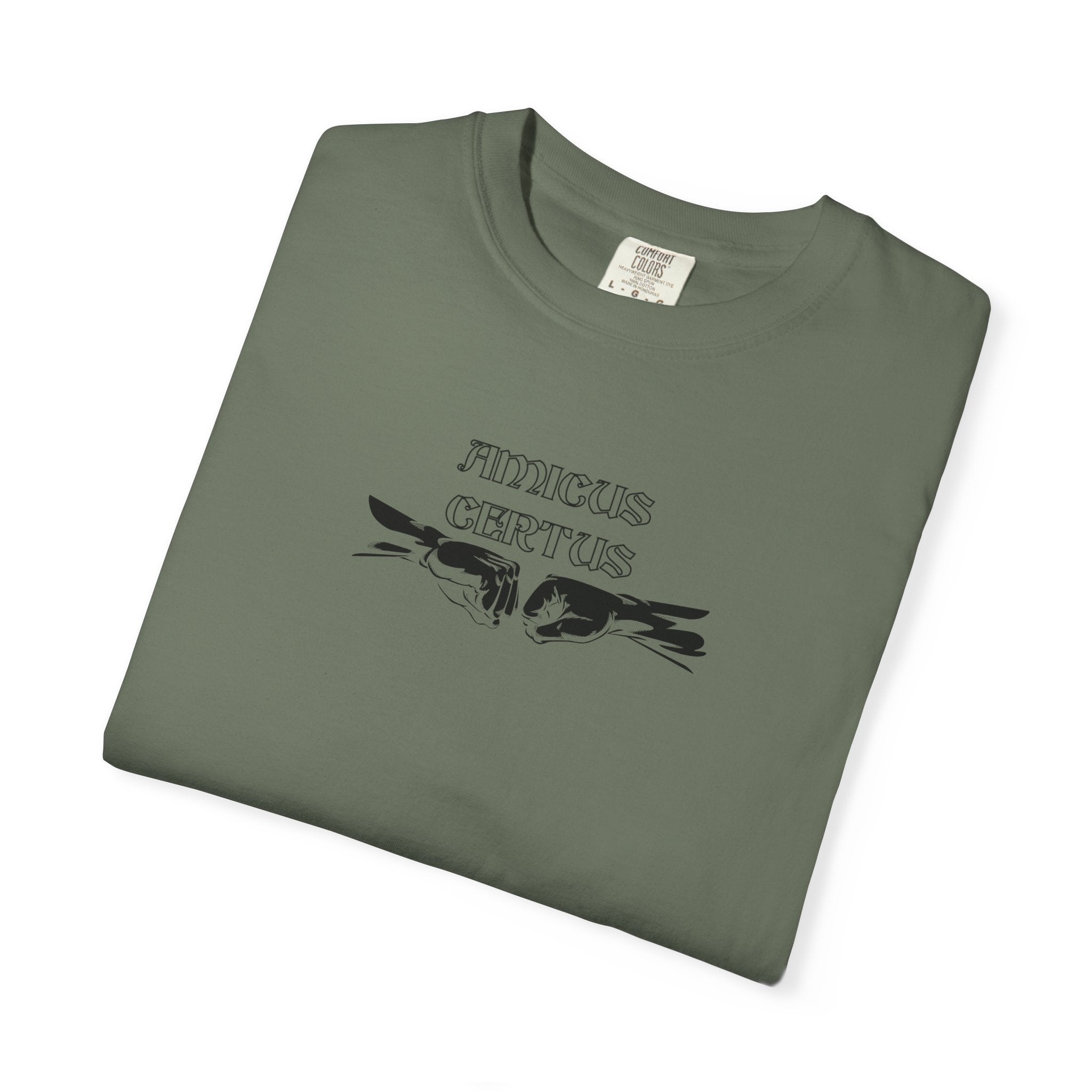 Men's "Amicus certus in re incerta cernitur - "A true friend is known in time of need"  T-Shirt