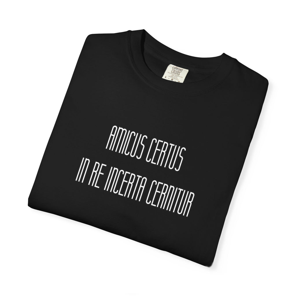 Men's "Amicus certus in re incerta cernitur - "A true friend is known in time of need" T-Shirt