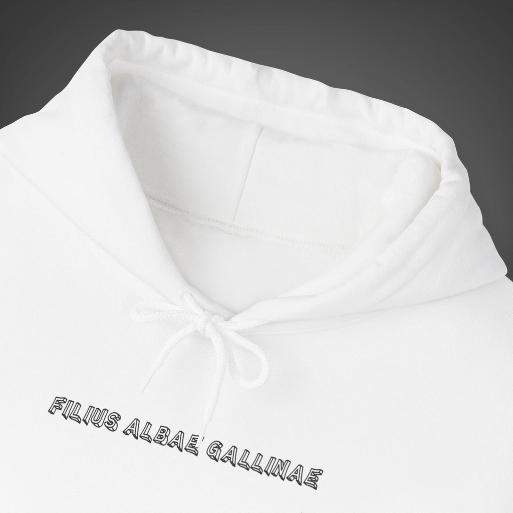 Men's "Filius albae gallinae" - "A child of the white hen" Hoodie