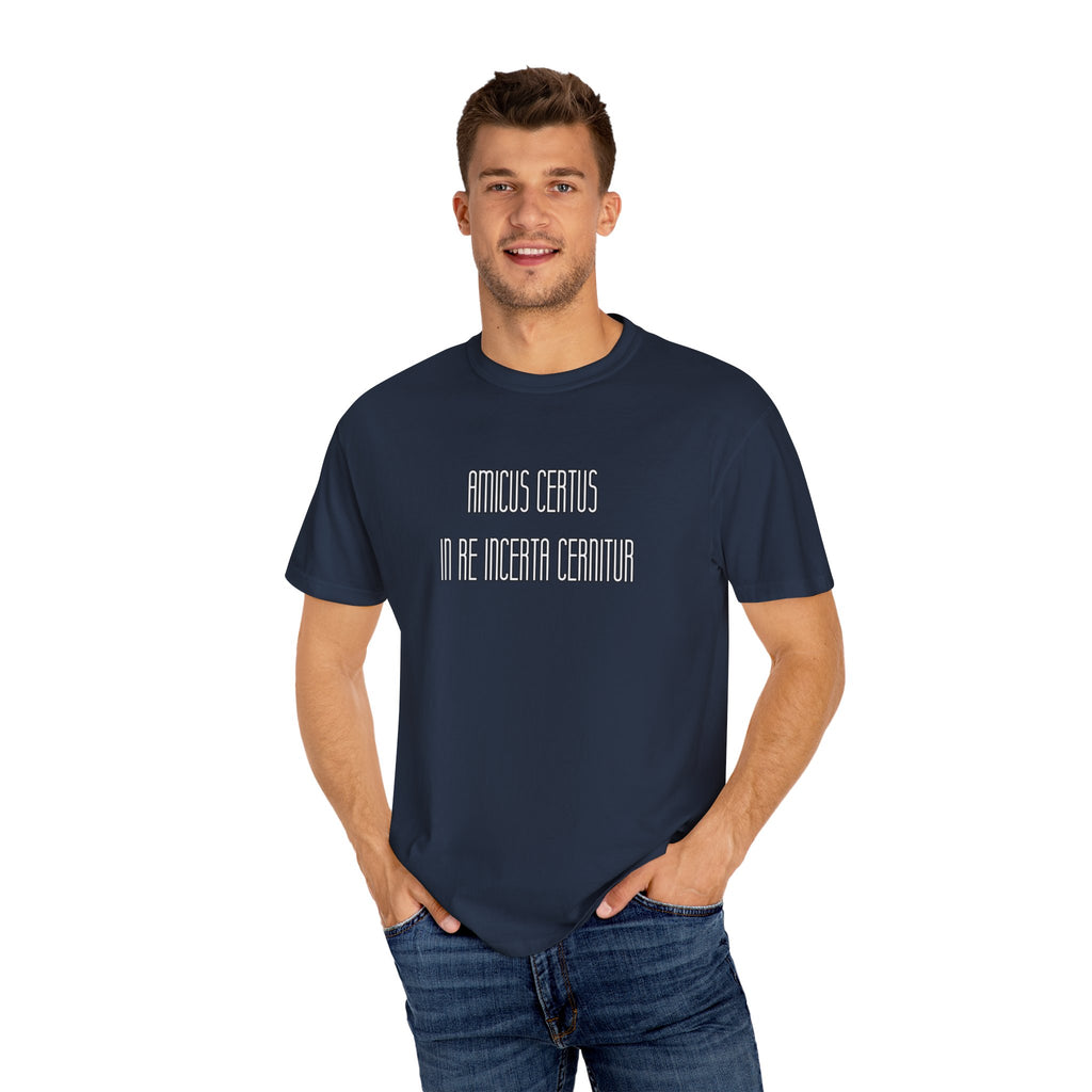 Men's "Amicus certus in re incerta cernitur - "A true friend is known in time of need" T-Shirt